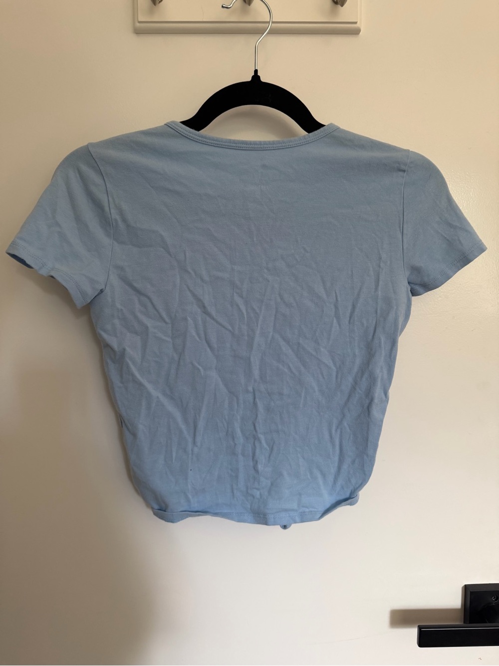 Hollister Light Blue Ruched Drawstring Tee - Picture 3 of 3